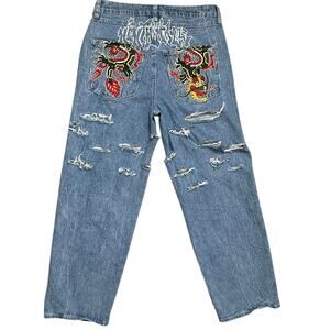 Ninth Hall Ambush Distressed Dragon Graffiti Loose Fit Jeans Size 30 Streetwear